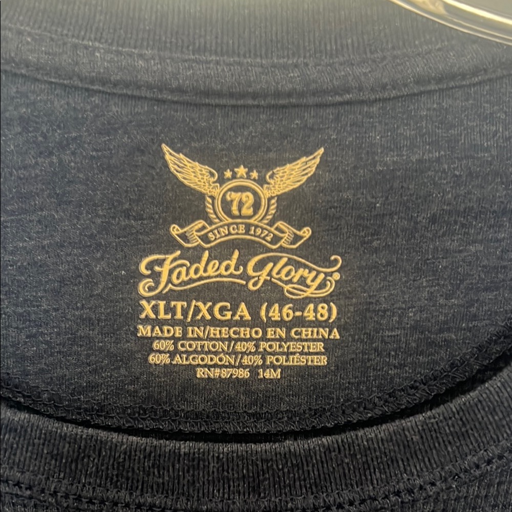 Faded Glory Navy Blue Long Sleeve Tee